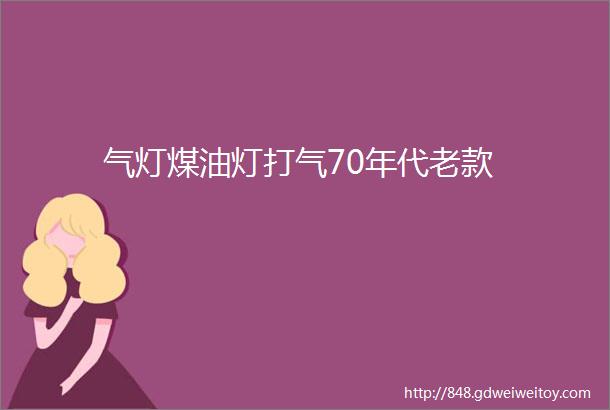 气灯煤油灯打气70年代老款